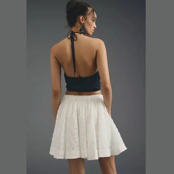 Anthropologie White A-Line Skirt - Picture 2 of 6